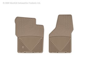 Ford F250 Super Duty Crew Floor Mats - Front - WeatherTech - All-Weather - Tan - `99-`07