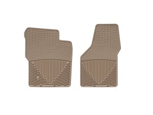 Ford F250 Super Duty Crew Floor Mats - Front - WeatherTech - All-Weather - Tan - `99-`07