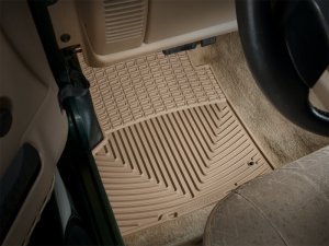 Jeep Wrangler Rubber Floor Mats - Front - WeatherTech - All-Weather - Tan - `97-`06