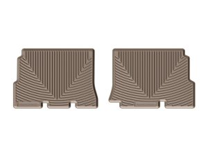 Jeep Wrangler Rubber Mats - Rear - WeatherTech - All-Weather - Tan - `14-`16