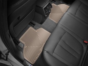 BMW X5 Floor Mats - Rear - WeatherTech - All-Weather Rubber - Tan - `14-`15
