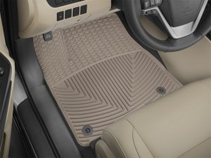 Toyota Highlander Rubber Mats - Front - WeatherTech - All-Weather - Tan - `14-`19