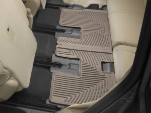 Toyota Highlander Floor Mats - Rear - WeatherTech - Rubber - Tan - `14-`19
