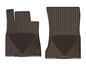Mercedes-Benz S-Class Rubber Floor Mats - Front - WeatherTech - All-Weather - Cocoa - `14-`27