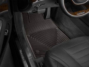 Mercedes-Benz S-Class Rubber Floor Mats - Front - WeatherTech - All-Weather - Cocoa - `14-`27