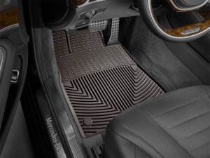 Mercedes-Benz S-Class Rubber Floor Mats - Front - WeatherTech - All-Weather - Cocoa - `14-`27
