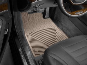 Mercedes-Benz S-Class Floor Mats - Front - WeatherTech - Rubber - Tan - `14-`27 Mercedes-Benz S-Class Floor Mats - Front - WeatherTech - Rubber - Tan - `14-`27