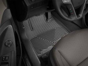 Hyundai Santa Fe Floor Mats - Front - WeatherTech - Rubber - Black - `13-`18