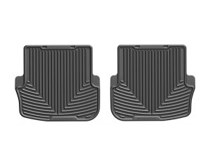 Mercedes-Benz C-Class Floor Mats - Rubber - Rear - WeatherTech - All-Weather - Black - `17-`27