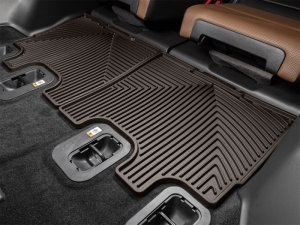 Toyota Land Cruiser Floor Mats - Rubber - Rear - WeatherTech - All-Weather - Cocoa - `24-`26
