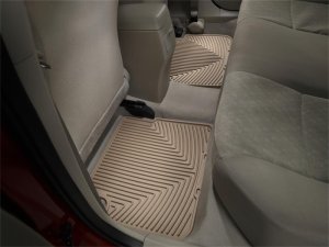 Toyota Corolla Rubber Mats - Rear - WeatherTech - All-Weather - Tan - `09-`13