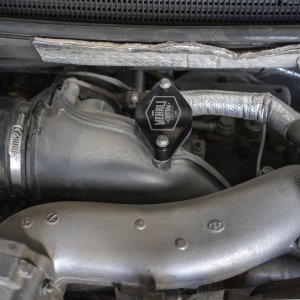 Chevrolet Duramax Block Off Plate - Wehrli - Turbo Resonator Billet - Black - `11-`16