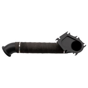 Chevrolet Duramax Performance Exhaust - Wehrli - 3in Down Pipe with High Temp Coating and Heat Wrap - `01-`04