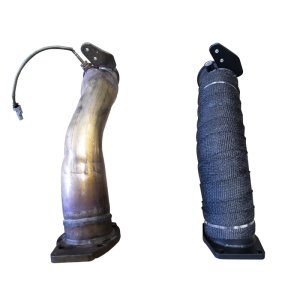 Chevrolet GMC 6.6L L5P Duramax Performance Exhaust - Wehrli - Down Pipe, 3.5in, High Temp Black Ceramic Coat, Heat Wrap - Black - `17-`25