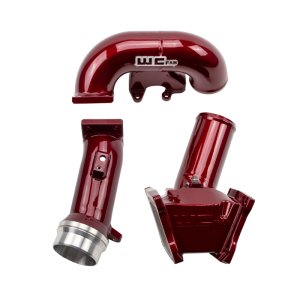 Chevrolet Duramax LBZ Performance Air Intake - Wehrli - 3in. Y-Bridge Kit - Red - `06-`07