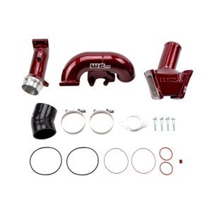 Chevrolet Duramax LBZ Performance Air Intake - Wehrli - 3in. Y-Bridge Kit - Red - `06-`07