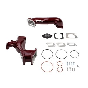 Chevrolet Duramax Performance Air Intake - Wehrli - High Flow Y-Bridge Kit - Red - `11-`16