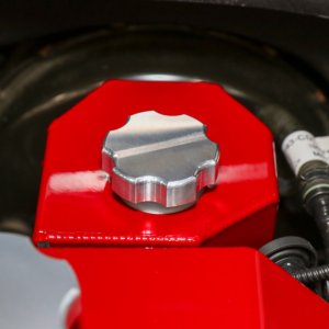 Ford Super Duty Brake Master Cylinder Reservoir Cap - Wehrli - Billet Aluminum, Anodized - Clear Anodized - `11-`25