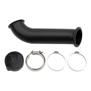 Dodge Ram Performance Exhaust - Wehrli - 4in Down Pipe, High Mount S400 Turbo & 2nd Gen Manifold - Black - `04-`07