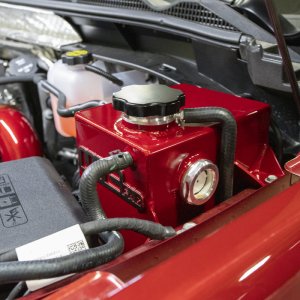 Chevrolet GMC Coolant Tank Kit - Wehrli - Fabricated Aluminum, OEM Placement - Sparkle Granny Smith - `20-`25