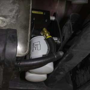 Chevrolet Duramax Fuel Pump Mounting Bracket - Wehrli - Relocation Mount for FASS Lift Pump - Semi gloss black - `17-`23