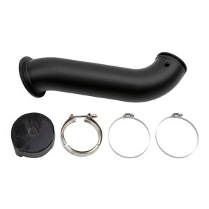Dodge Ram Performance Exhaust - Wehrli - 4in Down Pipe, S300 High Mount Turbo - Black - `04-`07