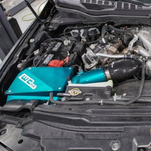 Ford F-350 Super Duty Performance Air Intake - Wehrli - 4in. High Flow Aluminum - Bronze Chrome - `20-`25