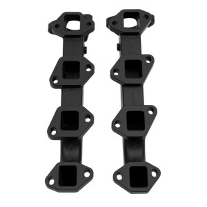 Chevrolet Duramax Exhaust Manifold Kit - Wehrli - Billet w/ Gaskets & Hardware - Black Ceramic - `01-`16