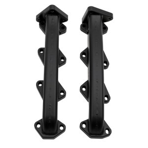 Chevrolet Duramax Exhaust Manifold Kit - Wehrli - Billet w/ Gaskets & Hardware - Black Ceramic - `01-`16