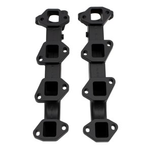 Chevrolet Duramax Exhaust Manifold Kit - Wehrli - Billet w/ Gaskets & Hardware - Black Ceramic - `01-`16