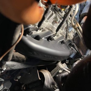 Chevrolet Duramax Exhaust Manifold Kit - Wehrli - Billet w/ Gaskets & Hardware - Black Ceramic - `01-`16