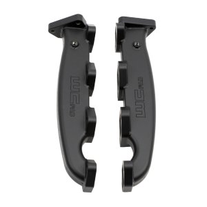 Chevrolet Duramax Exhaust Manifold Kit - Wehrli - Billet w/ Gaskets & Hardware - Black Ceramic - `01-`16