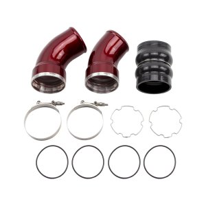 Chevrolet Duramax Intercooler Pipe Kit - Passenger Side - Wehrli - 3.5 in. High Flow - WCFab Red - `06-`10