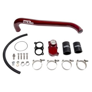Chevrolet Duramax Thermostat Housing Kit - Wehrli - Billet Aluminum - Bengal Silver - `01-`05