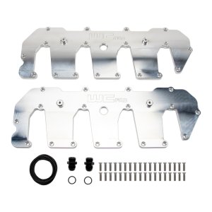Chevrolet Duramax Engine Valve Cover Set - Upper - Wehrli - Billet - Raw Aluminum - `11-`16