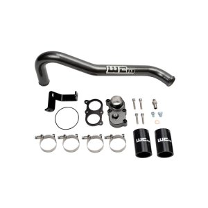 Chevrolet Duramax Thermostat Housing Kit - Wehrli - Top Outlet Billet - Gloss Black - `06-`10