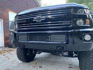 Chevrolet Silverado 3500 Bumper Grilles - Front - Wehrli - Valance Filler Panel Kit with Tow Hooks - Texture Black - `15-`19