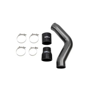 Ram 2500 Intercooler Pipe Kit - Driver Side - Wehrli - High Flow 3.5-inch Diameter - Gloss White - `13-`18