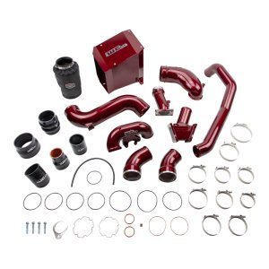 Chevrolet Duramax Performance Air Intake - Wehrli - Stage 2 High Flow Intake Bundle Kit - Red - `06-`07