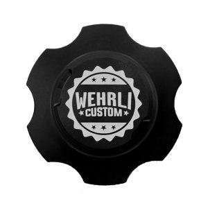 GMC Sierra 2500 Oil Fill Cap - Wehrli - Billet Aluminum - Black Anodized - `01-`25