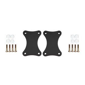 Chevrolet Silverado 2500HD Bumper Spacer Kit - Front - Wehrli - 3/4 inch Billet Aluminum - Flat Black - `20-`25