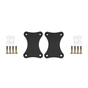 Chevrolet Silverado 3500HD Bumper Spacer Kit - Front - Wehrli - 3/4 inch Billet Aluminum - Flat Black - `20-`25