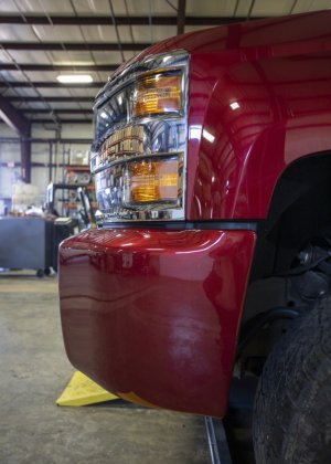 Chevrolet Silverado 3500HD Bumper Spacer Kit - Front - Wehrli - 3/8 inch - Flat Black - `15-`19