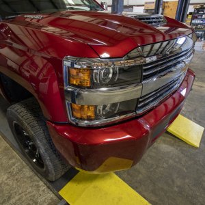 GMC Sierra 3500HD Bumper Spacer Kit - Front - Wehrli - 3/8 inch - Flat Black - `15-`19