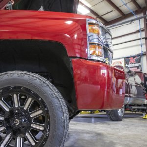 Chevrolet Silverado 3500HD Bumper Spacer Kit - Front - Wehrli - 3/4 inch - Flat Black - `15-`19