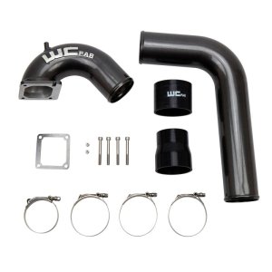 Dodge Cummins Intercooler Pipe Kit - Wehrli - High Flow 3.5in - WCFab Grey - `03-`07