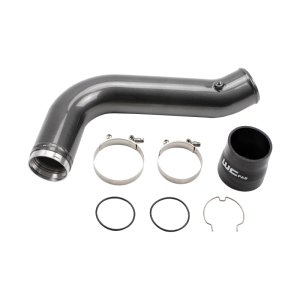 Chevrolet Silverado 2500 Intercooler Pipe - Passenger Side - Wehrli - 3.5in High Flow - Fine Texture Black - `17-`19