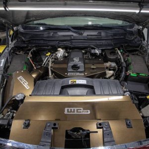 Ram 3500 Radiator Cover - Wehrli - Fabricated Aluminum - Bronze Chrome - `10-`12