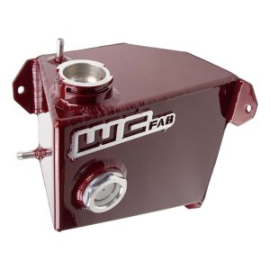 Dodge Ram 3500 Coolant Tank Kit - Wehrli - Fabricated Aluminum with Black Anodized Cap - WCFab Grey - `04-`07