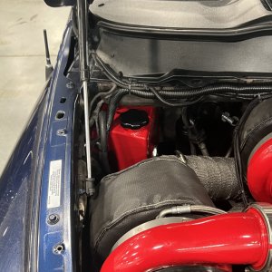 Dodge Ram 2500 Coolant Tank Kit - Wehrli - OEM Placement, Fabricated Aluminum, WCFab - Red - `04-`07